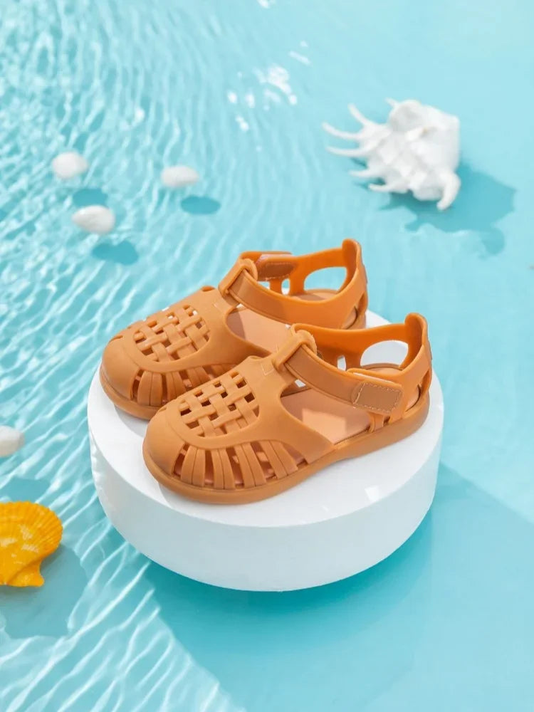 Hochwertige Kinder Strand Schuhe Meer Sommer 2025 - Mädchen Sandalen Baby Weich Rutschfest - Prinzessin Jelly Schuhe Jungen Römische Flip-Flops