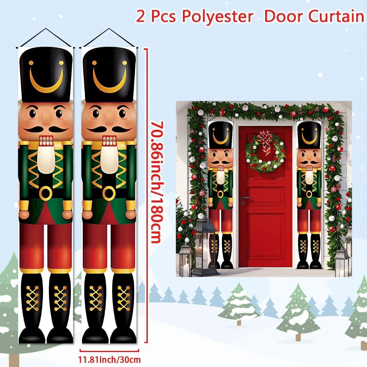 CN Zhejiang Türbanner Weihnachtsdeko - Größe Groß, Polyester