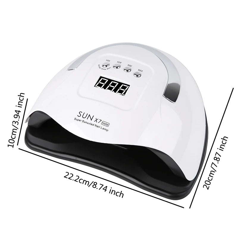 Professional UV LED Nail Lamp with 57 Lamp Beads for Gel Polish Fast Curing Dryer with 4 Timer Settings Nail Drying Light