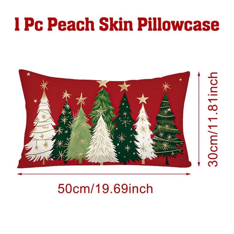 Christmas Pillow Cover Merry Christmas Party Decoration 2025 Xmas Christmas Tree Pillow Cover Navidad Natal New Year Gift 2026