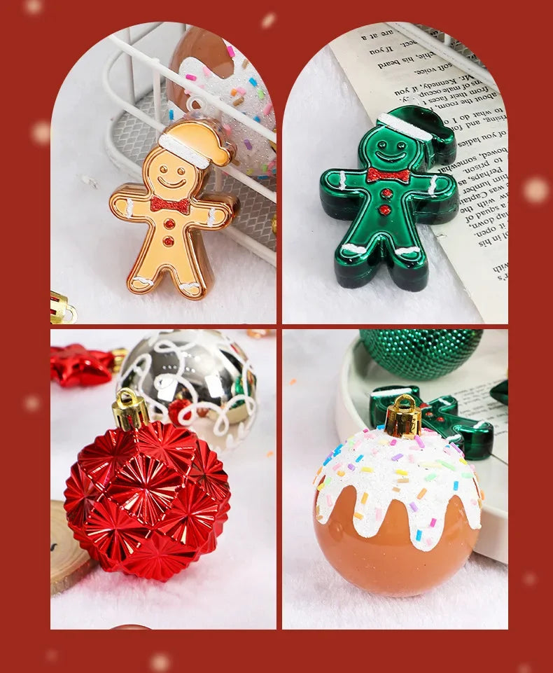 Choice Weihnachtskugeln Rot-Gold Lackiert - 42 Stück, 6 cm