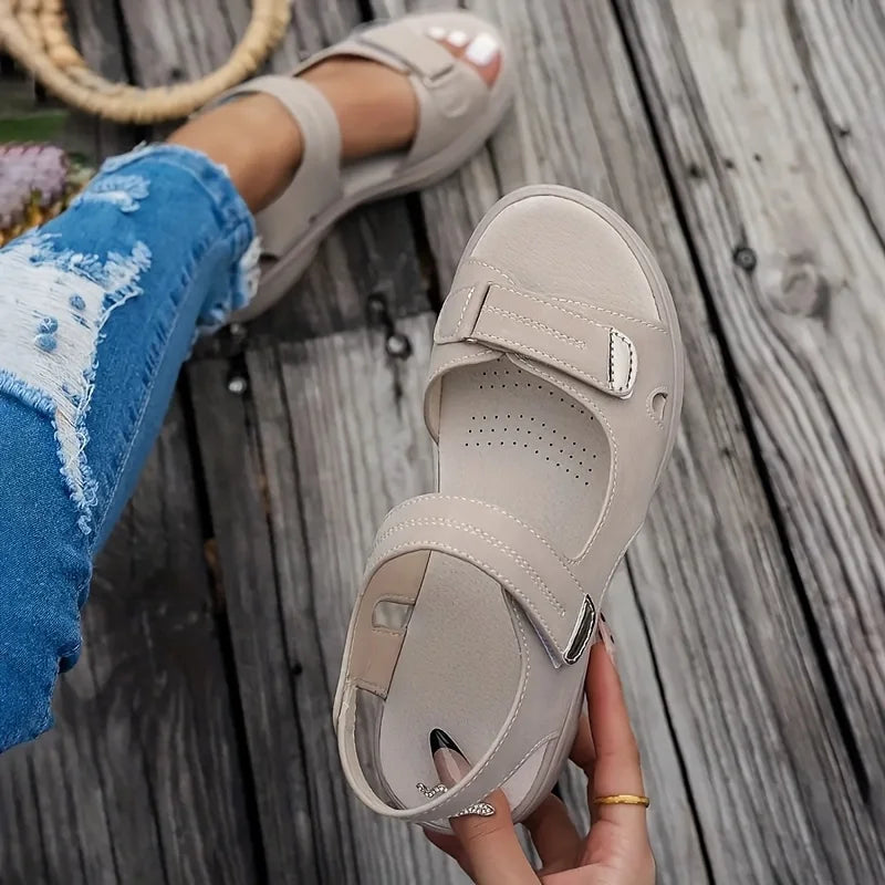 Sommer Keil Sandalen Für Frauen 2025 Neu Mode Rutschfest Strand Schuhe Frau Leicht Casual Platform Plus Size Sandalen Frauen