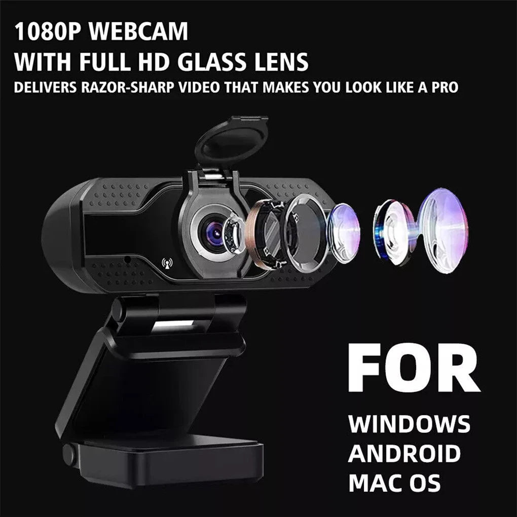 Max 1080P HD Webcam Manueller Fokus - 1080p, USB, kompakt