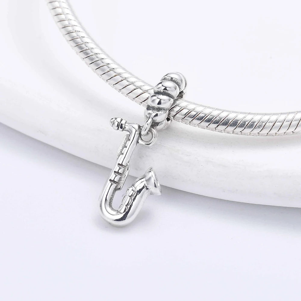Neue 925 Silber Lernhilfe Schultasche Uhranhänger Charms Beads Fit Original Pandora Armband DIY Schmuck Für Frauen 2024