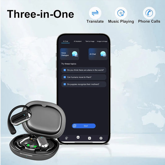 Translator-Kopfhörer 2025: Q16S 3-in-1 144-Languages - Instant Voice Bluetooth Collection