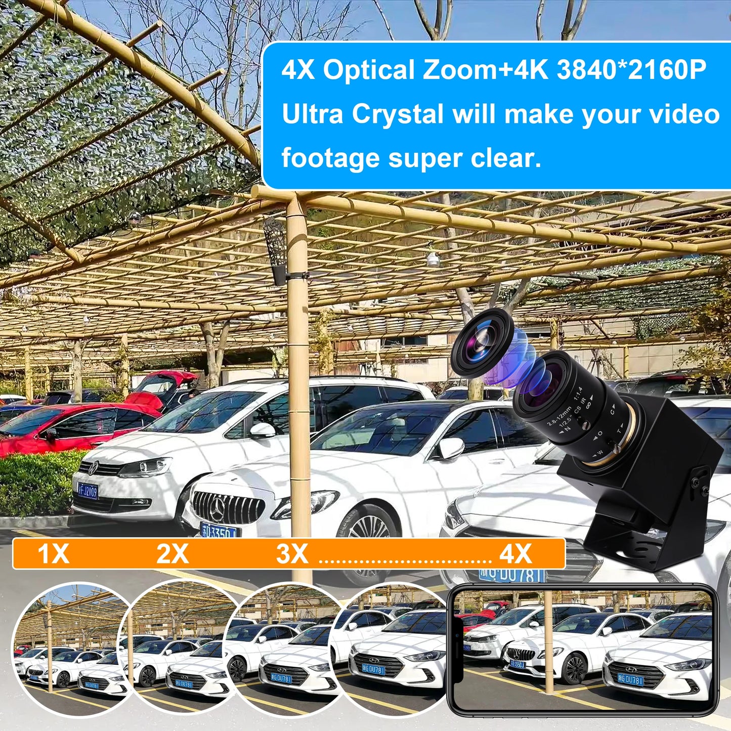 ELP ELP-USB4KCAM30H 4K60FPS Webcam - USB3.0 HDMI 1/2.8"