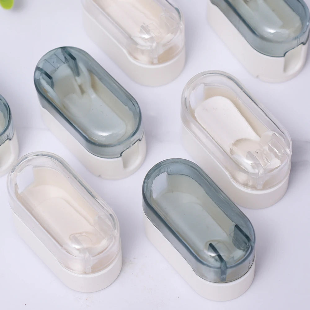 NONEM Zahnbürstenhalter Mit Abdeckung - Kapazität 1-5 Stück Größe 23,5x30,5 mm