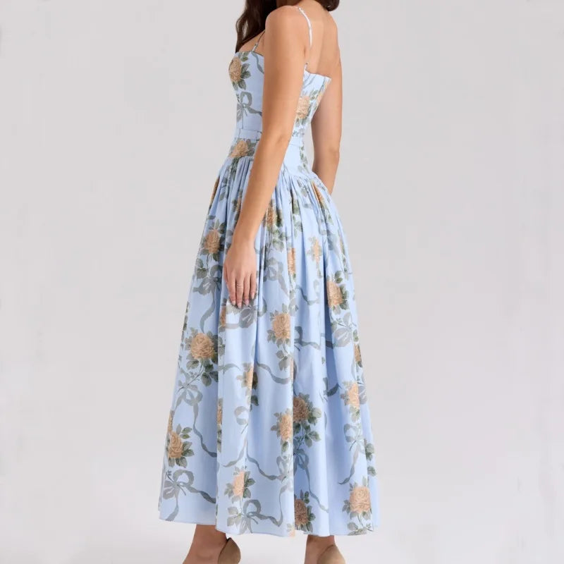 Luna Belle Elegantes Sommerkleid - Blumen Maxi S-XL