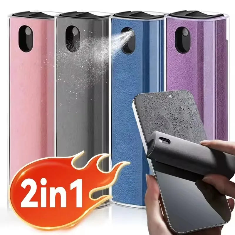 Spray de curățare a ecranului 2 în 1 - 100 ml, lavetă din microfibră