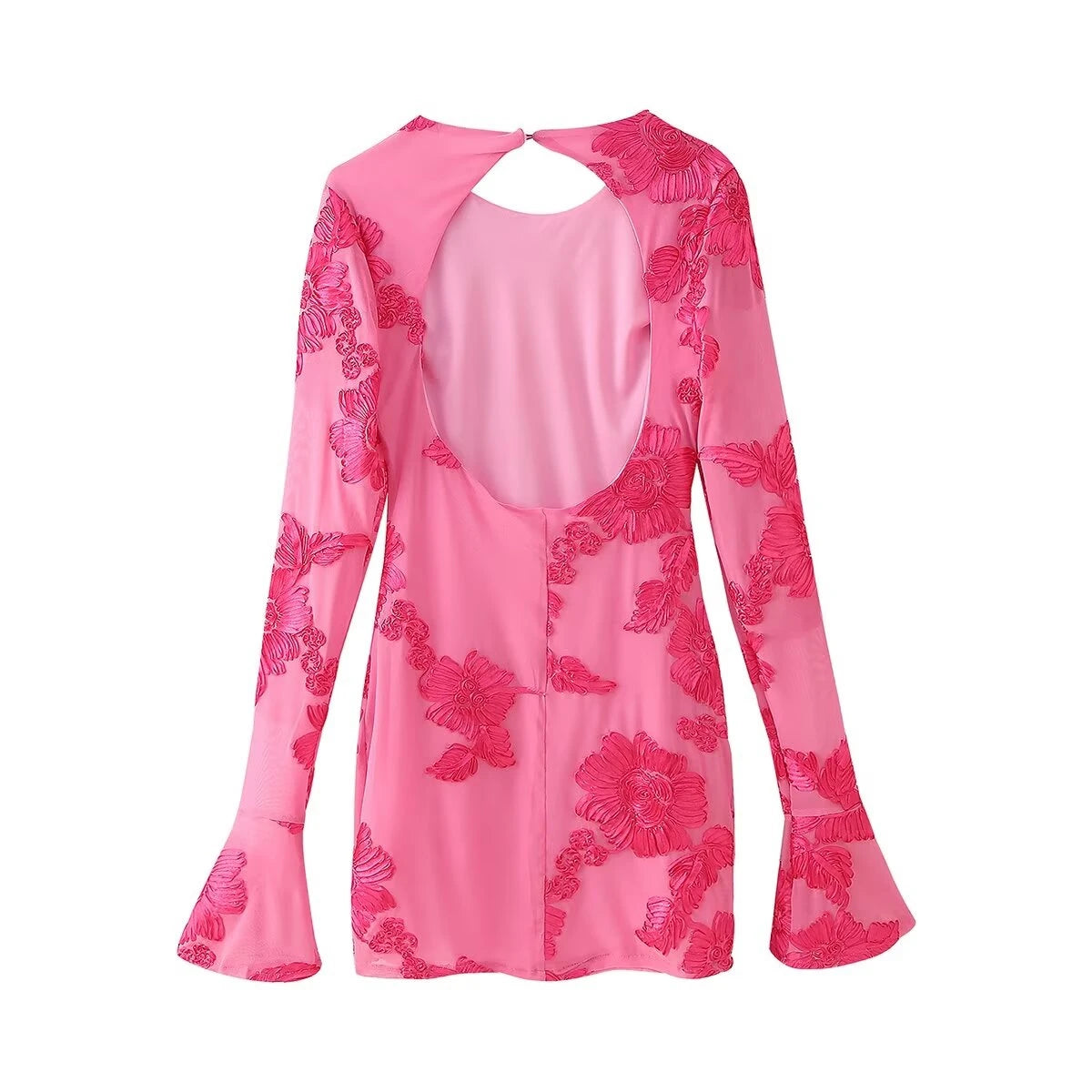 Tossy Rückenfrei Mode Bedruckt Mini Kleid Weiblich Luxus Elegant Patchwork Bandage Party Kleid Kleidung Rüschen Frauen Mini Kleid