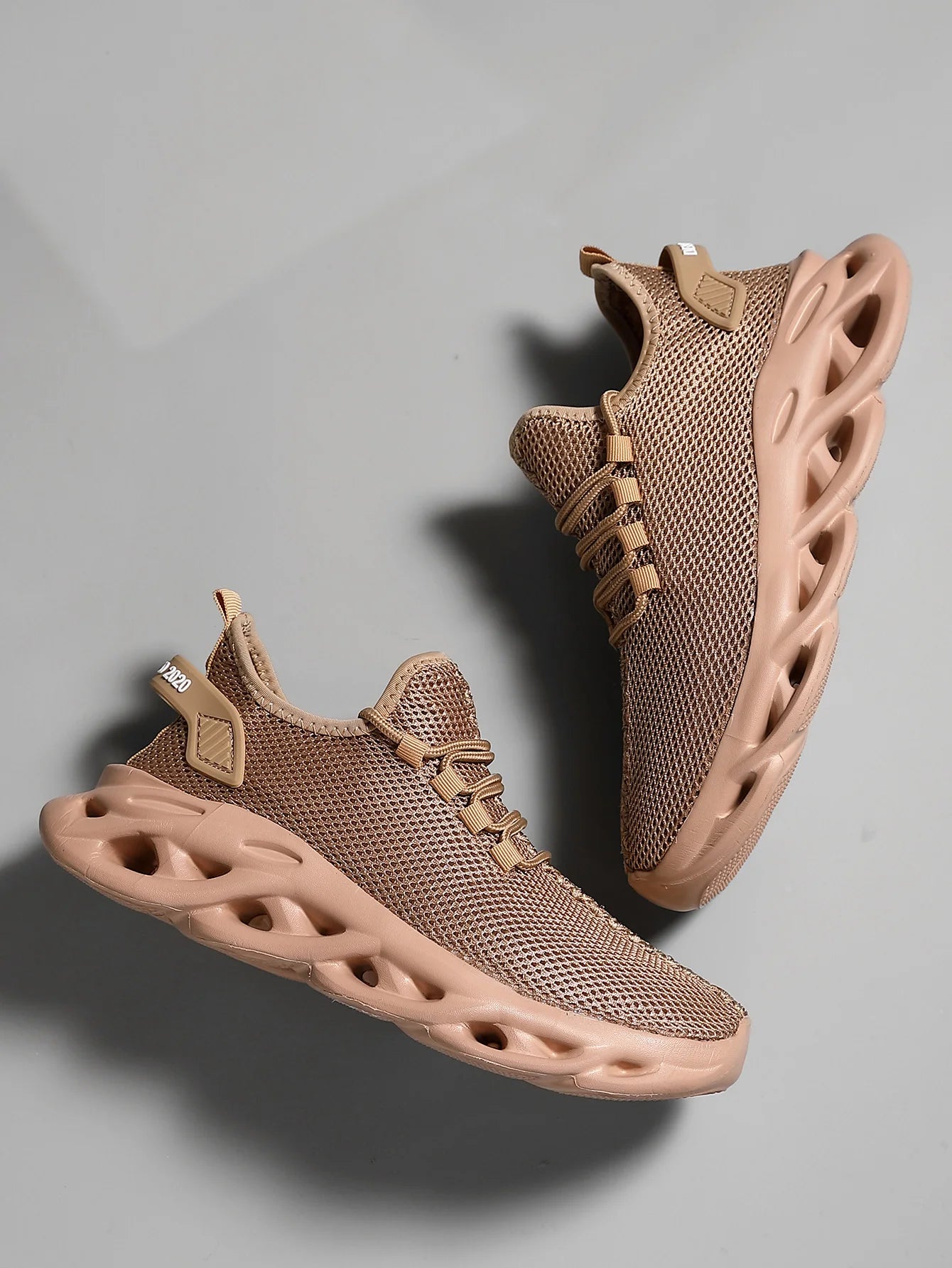 Herren-Laufschuhe 2025: EALSQN Männer Sport Laufen Schwarz Jogging Schuhe Lässige Sneaker Braun Outdoor Atmungsaktiv Mesh Frauen Leicht Stoßdämpfung Schwarz Tennis Kollektion