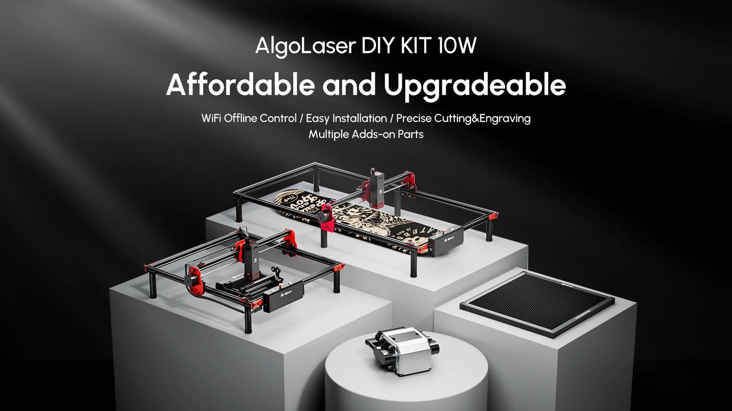 Mașină de gravat cu laser 2025: AlgoLaser DIY Mini mașină de gravat cu tăiere 5W 10W, cadouri personalizate, colecție de articole din lemn