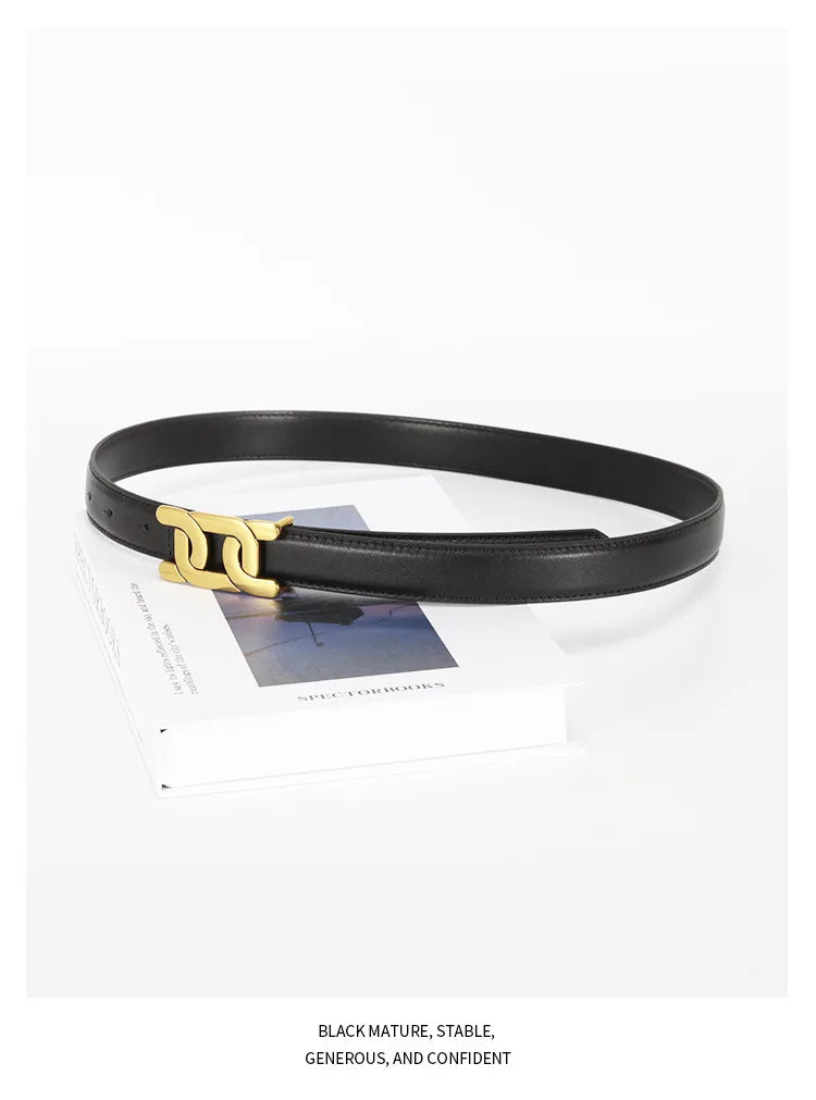 DINISITON Retro Damen Gürtel Lederoptik - 2.4cm 6.1x3.1