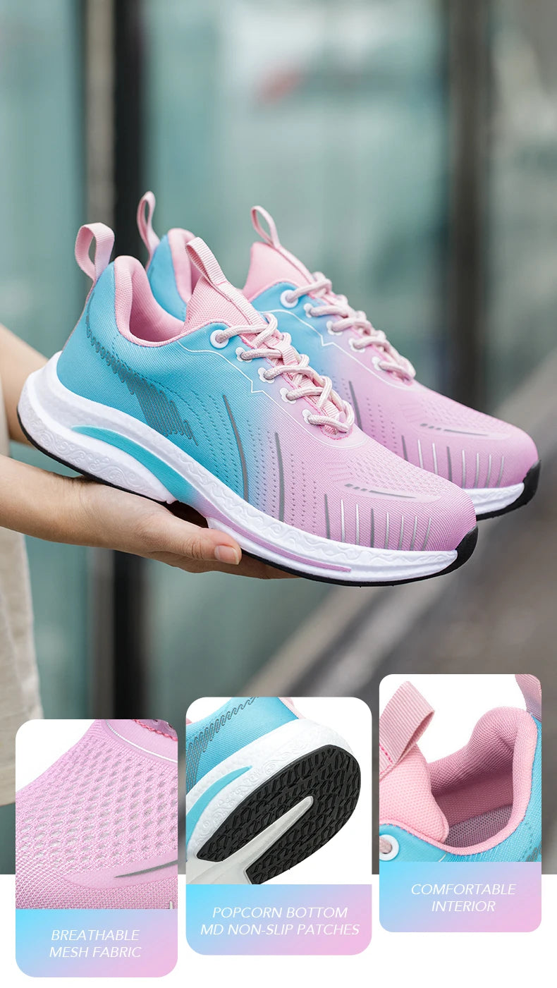 Safety Shoes for Women Steel Toe Sneakers Anti-Punctur Lightweight Boots Female Pink Breathable Hiking Boots Comfortable Shoes