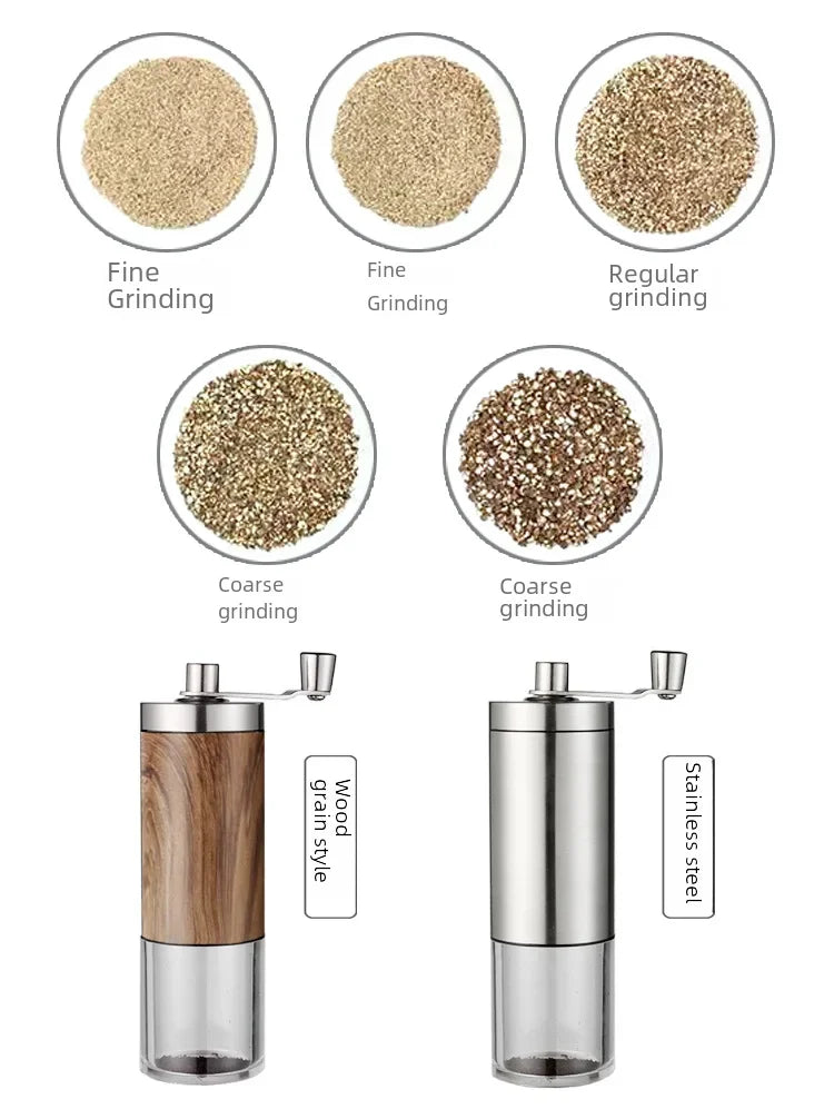 Portable Manual Coffee Grinder Espresso Machine Set Hand-cranked Bean Grinder Espresso Maker Suitable Home Travel