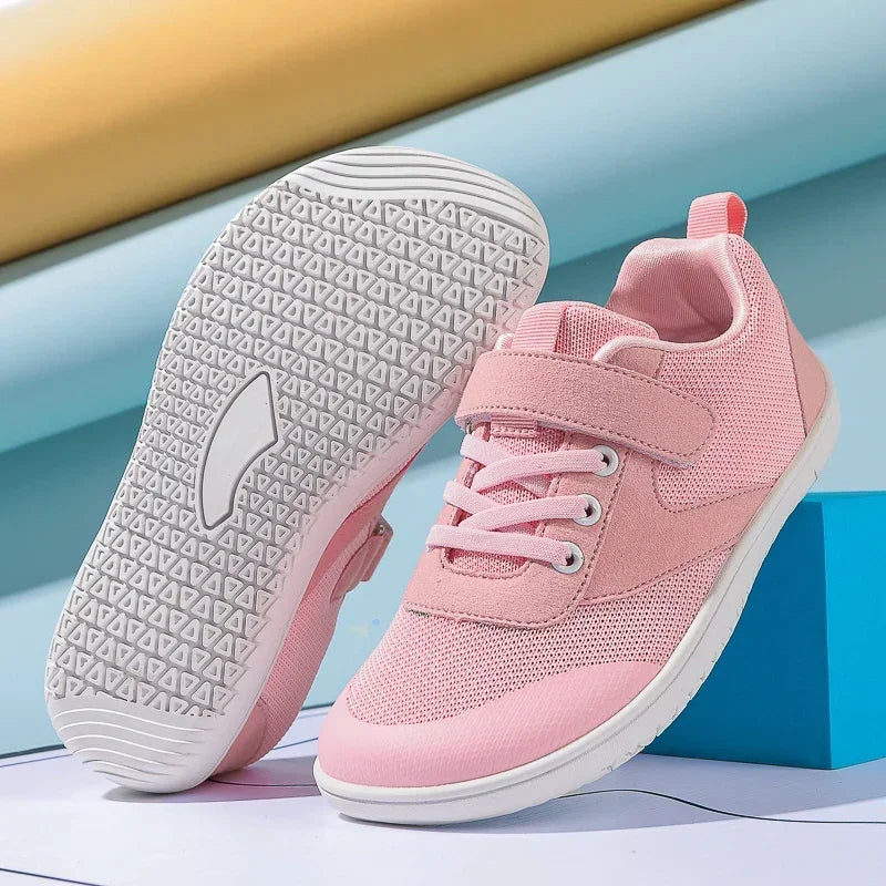 Kinder Weite Barfuß Schuhe - Minimalistische Jungen Mädchen Sneaker - Leichtgewicht Rutschfest Kinder Walking Schuhe Casual Skate Flats