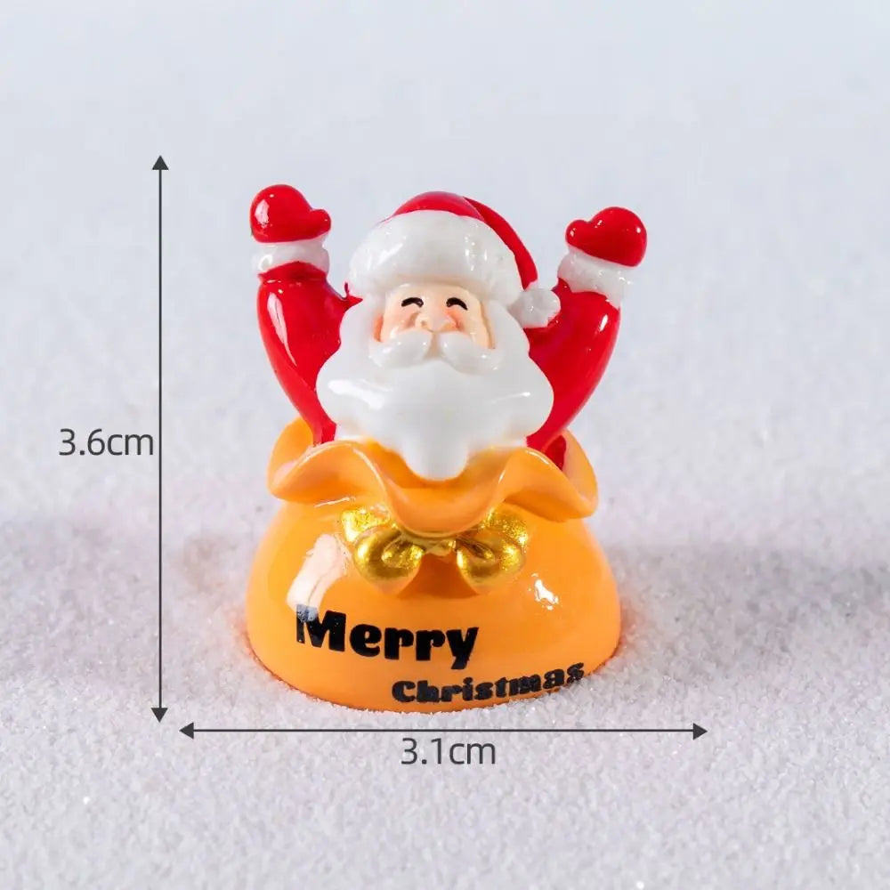 Funny Bonsai Decor Weihnachtsszene Santa Figuren - Mini Harz Schnee-Design