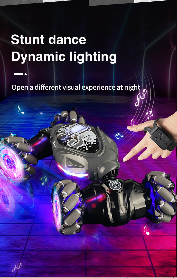 RC Car 4x4 Remote Control Cart Stunt Gesture Sensing 1/12 RC Drift Car With LED Light Deformation Novel Toys For Children Toys