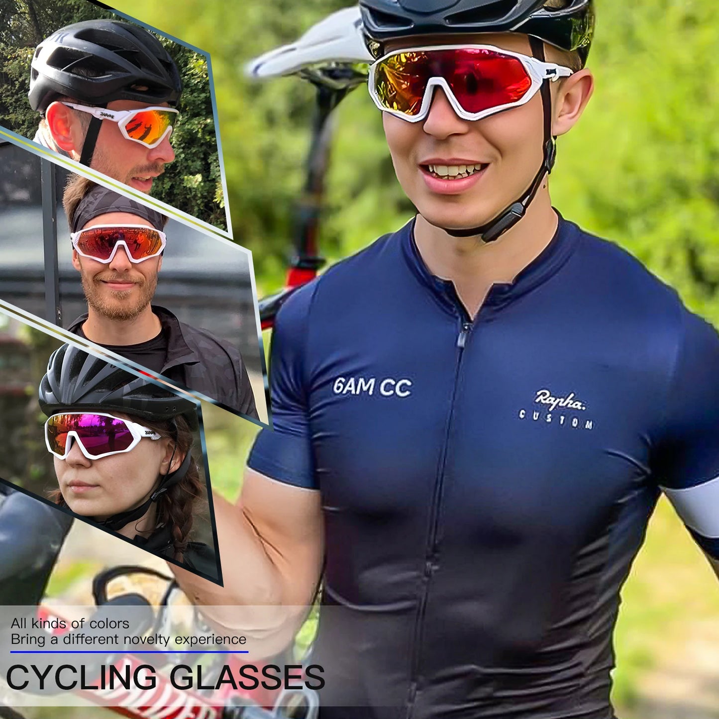 Fahrradbrille 2025: KAPVOE Polarised Cycling Glasses Outdoor Bicycle - UV400 Goggles 5 Interchangeable Lenses Unisex Sports Sunglasses Men Women Collection
