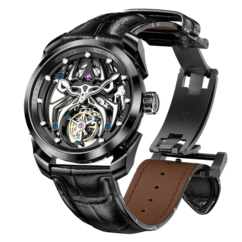 IDEAL KNIGHT automatic tourbillon skeleton flywheel luxury mechanical watch