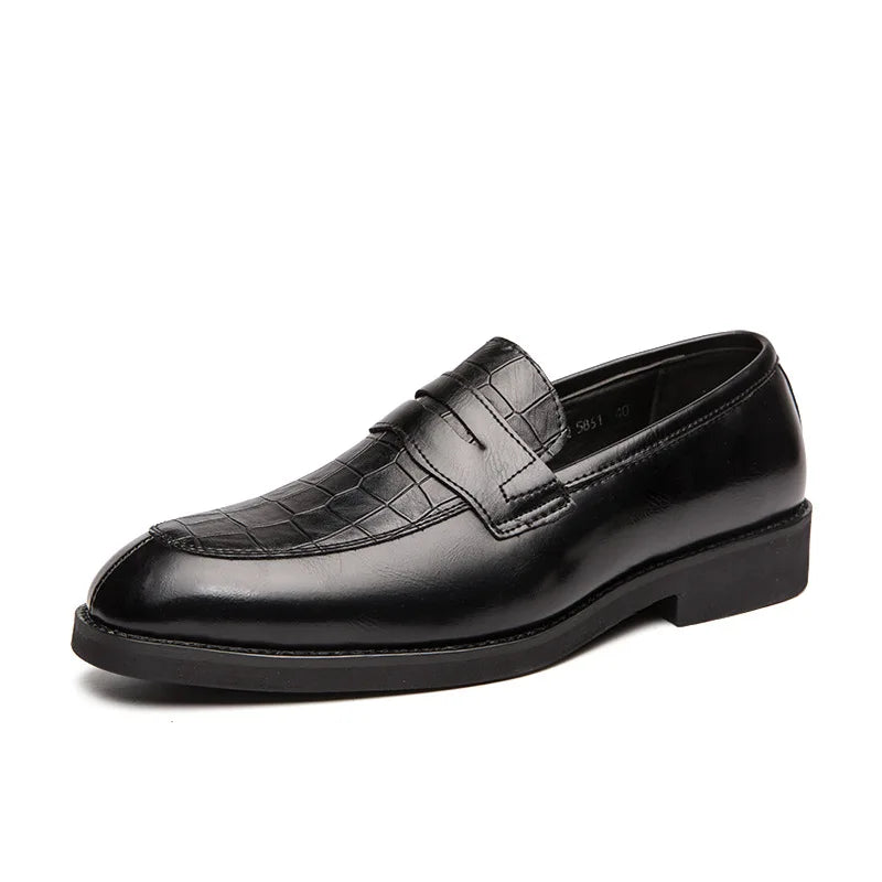 YBQJOO Herren Slip-On Leather Loafers - Größe 42 Leder
