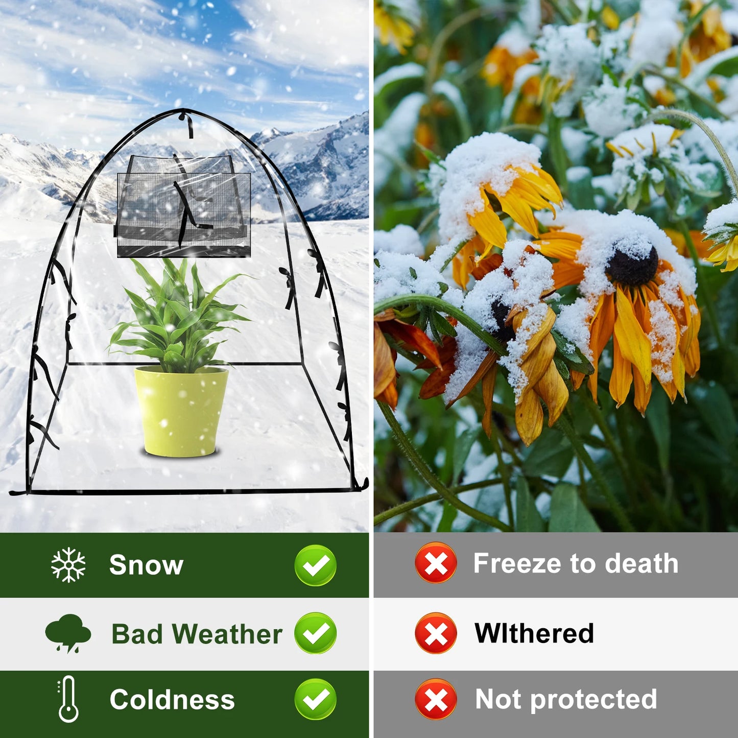 Foldable Mini Greenhouse PVC Pop Up Transparent Greenhouse With Zipper Closure Preservation Plant Greenhouse Garden Accessories