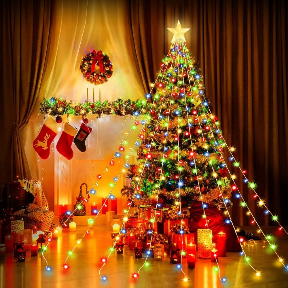 SuperRGB Feen LED Lichter Smarte RGB Baumbeleuchtung - 400 LEDs, 7 Fuß