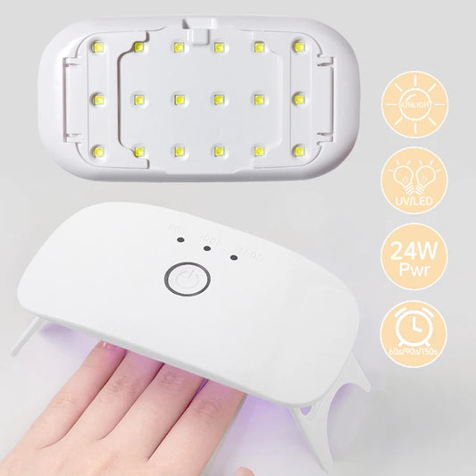 M18 Mini UV LED Nageltrockner - 24W Akku 5V 18LED Portabel