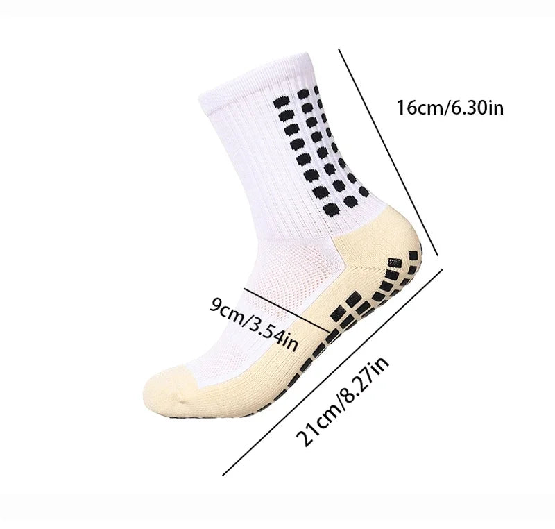 Eelhoe Grip Fußball Socken Set - 2 Paare Kniehoch Antirutsch