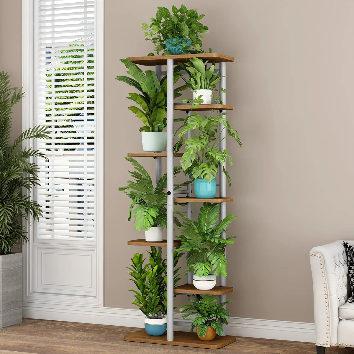 TWISTER.CK Pflanzenständer Metall Mehrstufig Eckdesign