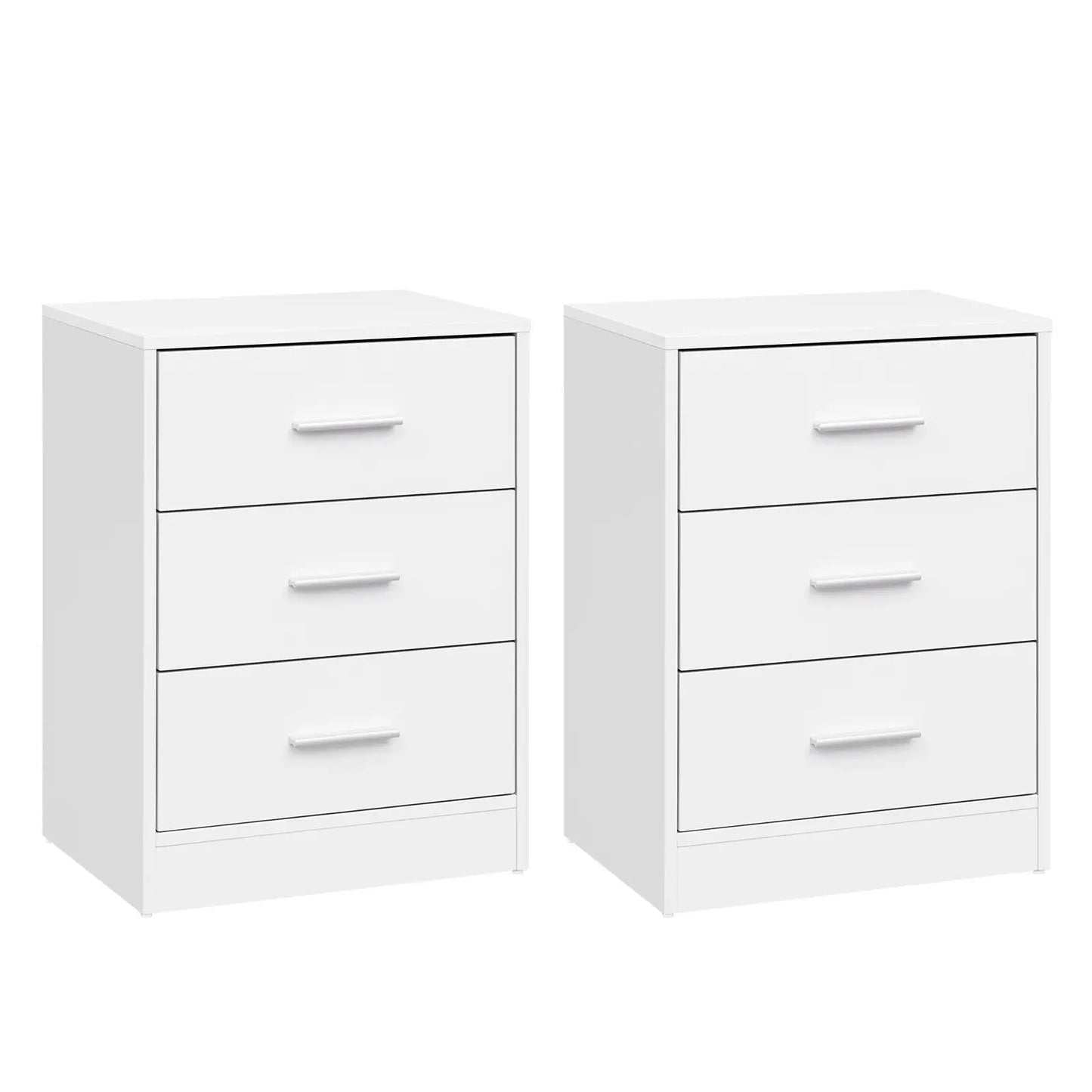 WOLTU 2 Teile/satz Nachttisch Nachttisch 39x54x28cm Beistelltisch mit 3 Schubladen Moderner Aufbewahrungsschrank für Schlafzimmer Wohnzimmer by Golden Bridge Store