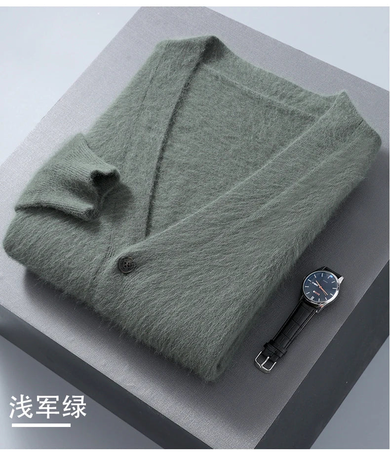 MVLYFLRT V-Ausschnitt Strickjacke - 100% Kaschmir Loose Fit