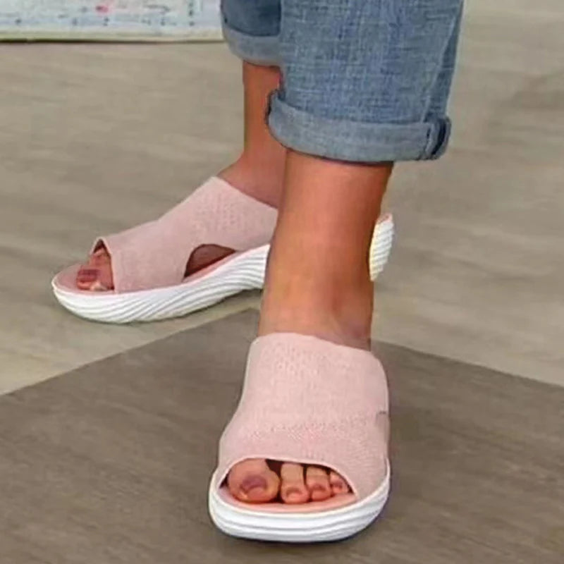 Woman Sandals Shoes Summer Elegant Women's Sandals Slides Sandals Ladies Wedge Shoes Woman Breathable Female Footwear Slipper