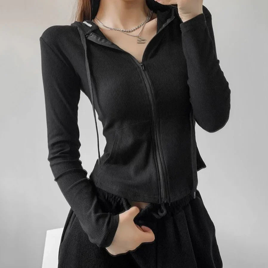 Rimocy Street Style Hoodie Reißverschluss - Kurz 4-16Zoll