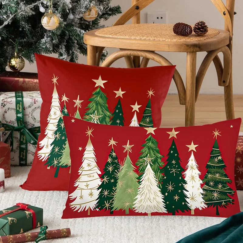 Christmas Pillow Cover Merry Christmas Party Decoration 2025 Xmas Christmas Tree Pillow Cover Navidad Natal New Year Gift 2026