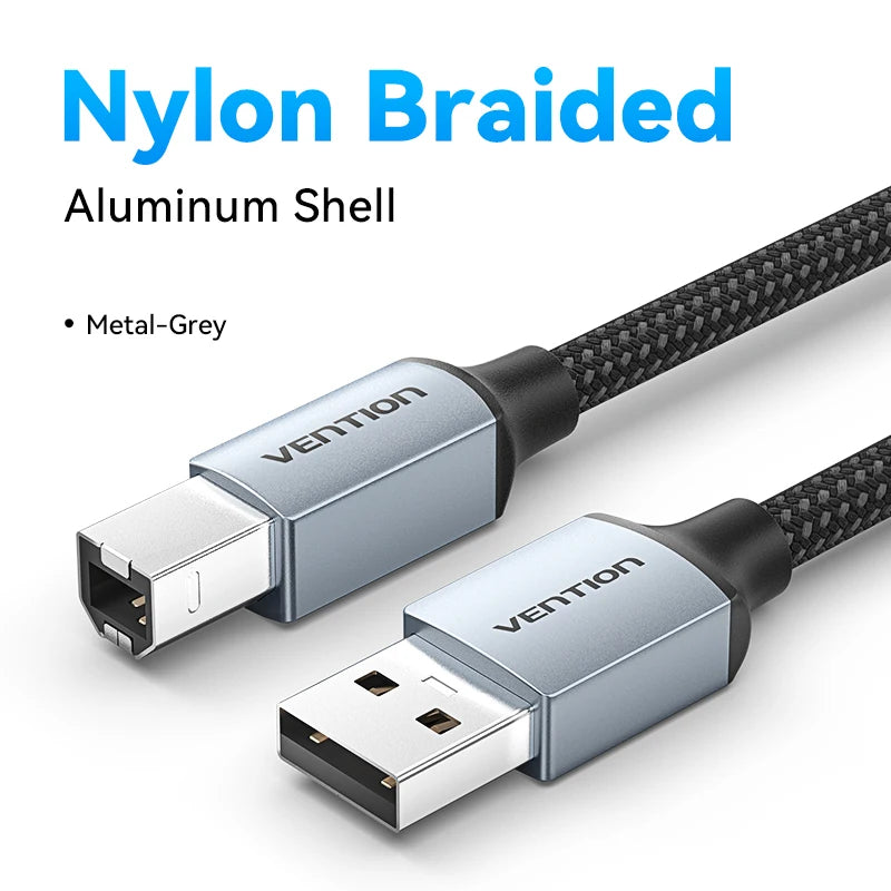 USB Druckerkabel 2025 - Vention USB 2.0 Type A zu B - Drucker Scanner Kabel HP Canon Epson ZJiang