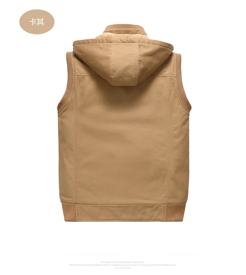 FEEDONCECN Windbreaker Kapuzenweste - Größe M, Fleece, Reißverschluss