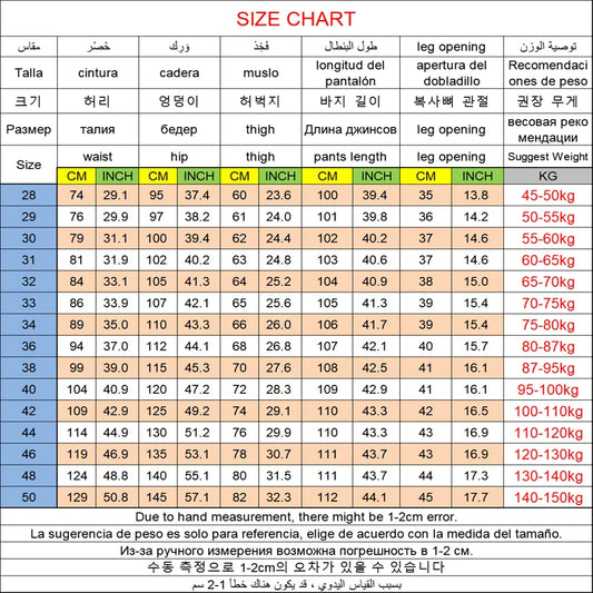 Jeans for Men Plus Size 44 46 48 50 Straight Cut elastic Denim Long Pants