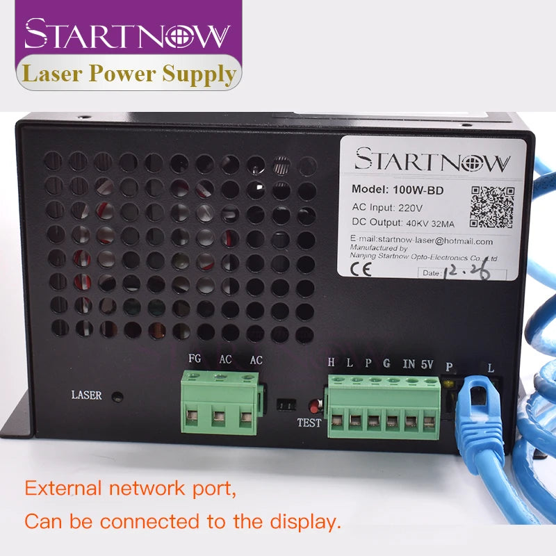 Startnow 100W-BD CO2 Laser Stromversorgung 120W Mit Display Bildschirm 110V PSU MYJG-100 220V Co2 Laser Röhre Schneid Maschine Quelle