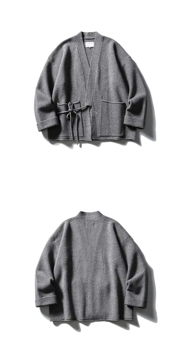 EMAIGICN MY1148 Gestrickter Kimono Cardigan - Größe M/L, Material Polyester/Viskose, Verschluss Ein-Knopf