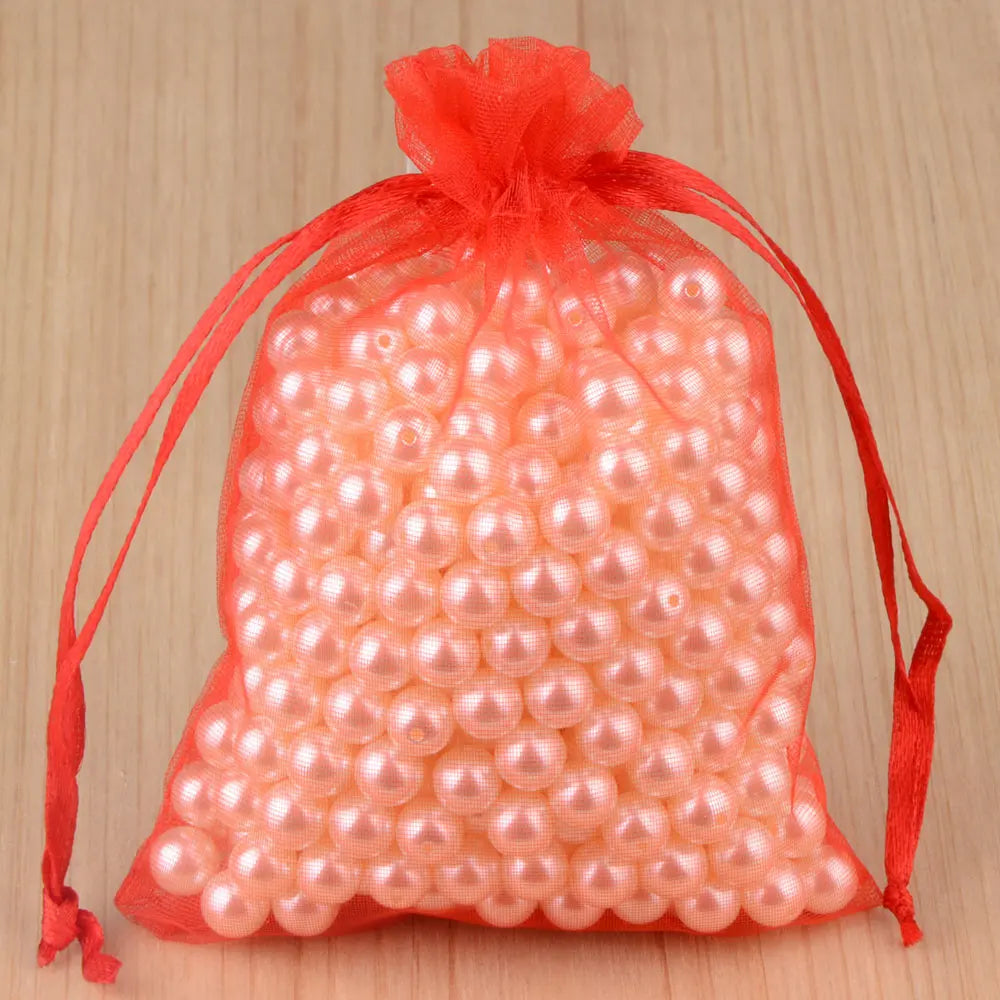 Organza Beutel Set 2025 - 100 Stück 24 Farben Aufbewahrung Back to School Organisation