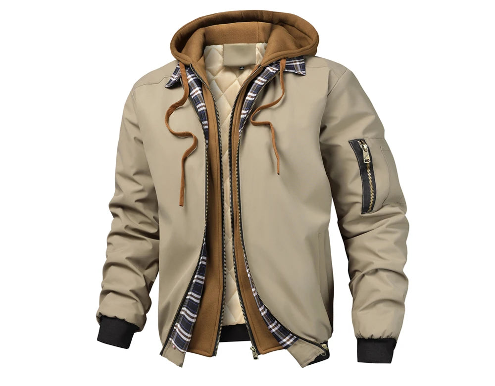 HerbstWinter Warme Bomber Jacke - Größe XL Wärme Hoch Dicke