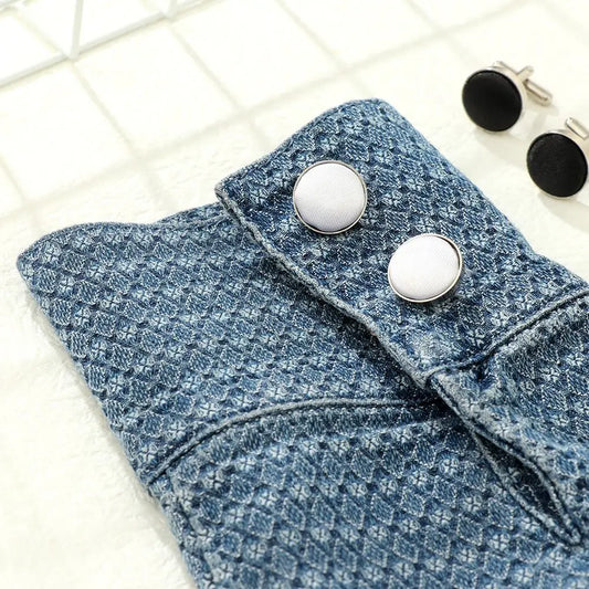 Manschettenknöpfe 2025: High Quality Novelty Stylish Plain Round Wedding - Mens Cufflinks Clothes Buttons Shirt Cuff Links Apparel Collection