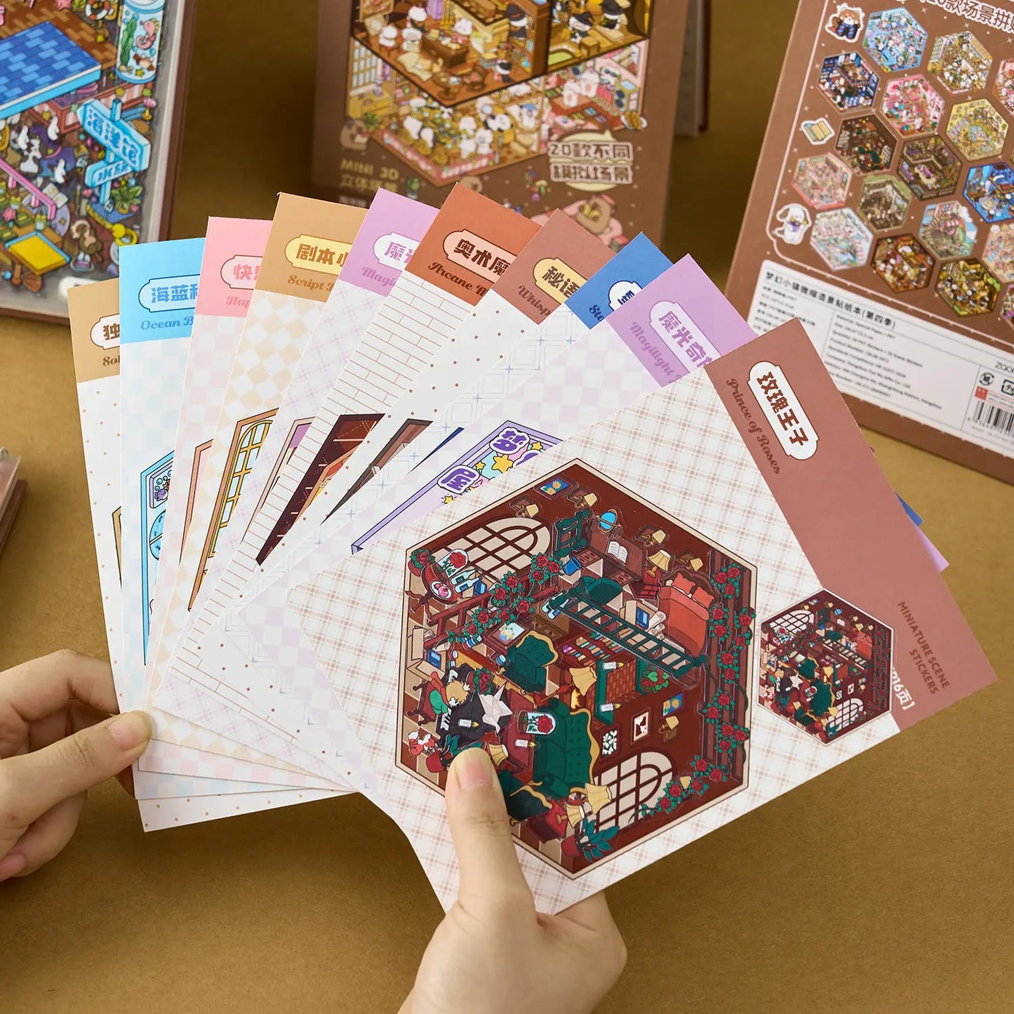 Kawaii 20in1 3D Cartoon Aufkleber - DIY, 190x135mm