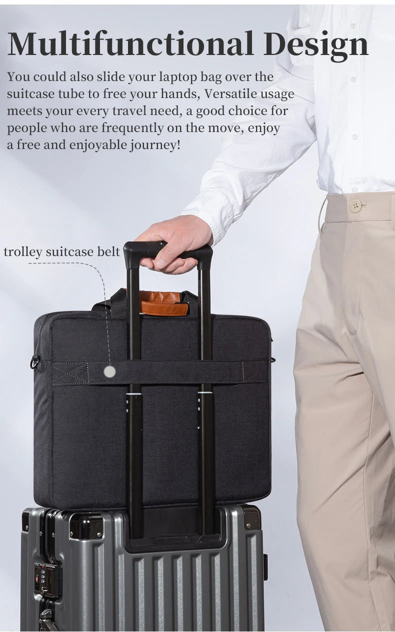 WOMT Umhängetasche Business - 15,6 Zoll Polyester Kompakt