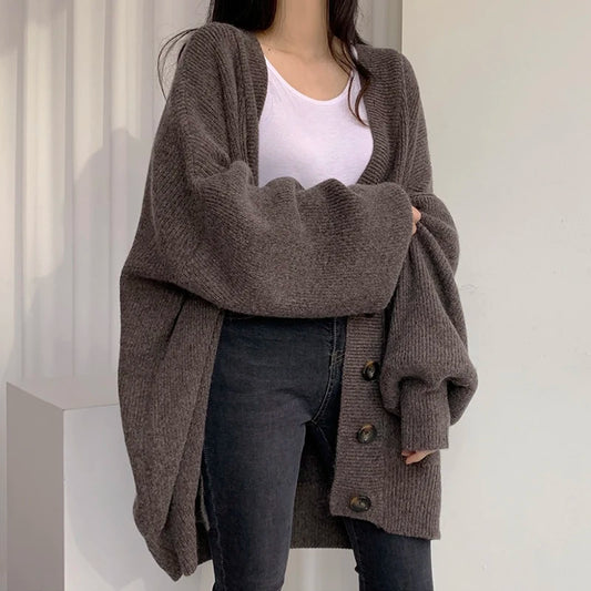 XIBUSANACN Cardigan Sweater Coat - Größe Regular, Loose
