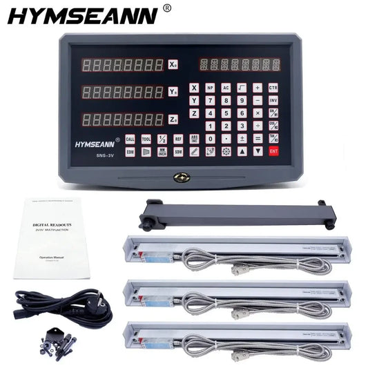 Hymseann SNS-3V complete set 3 axis milling/ lathe/ drill machine dro digital readout with 3 pcs linear scales
