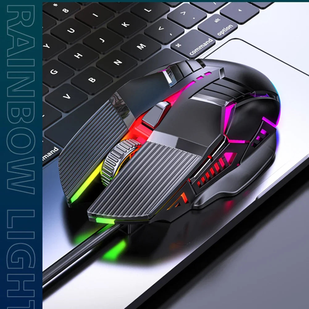 Fanmuran Gaming-Maus Ergonomisch - 3200 DPI, 6 Tasten, RGB