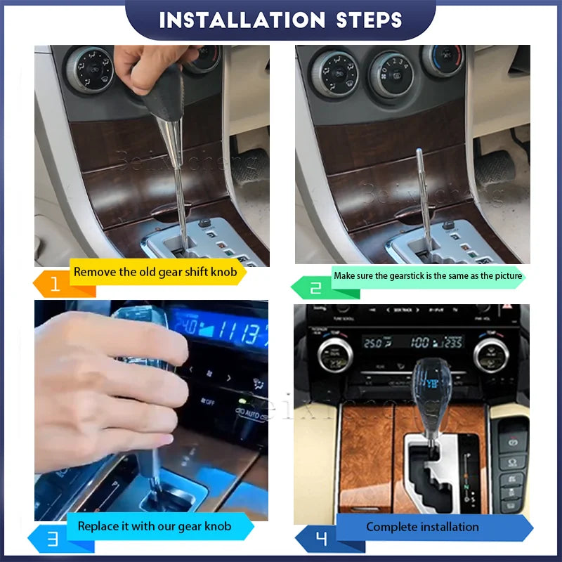 Universal Crystal lighting gear shift knob lever stick handball for cars lover