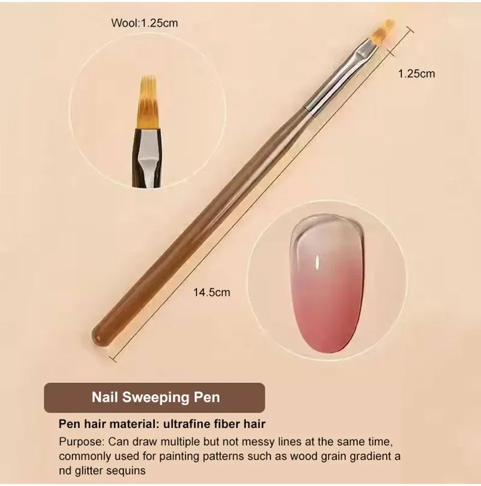 Choice 9er UV Gel Pinselset Nail Art - 9 Stück Acryl
